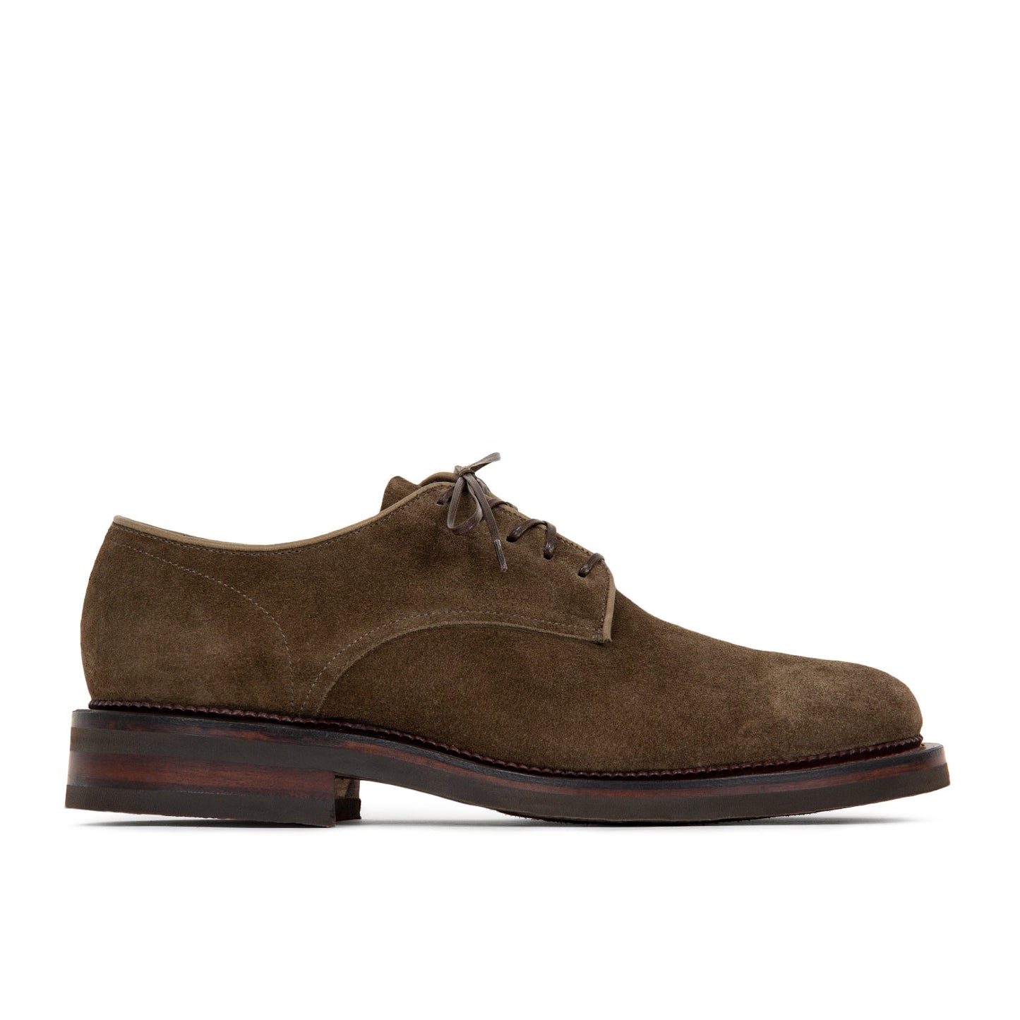 Rockland Blucher - Dark Olive Janus Calf Suede - VIBERG