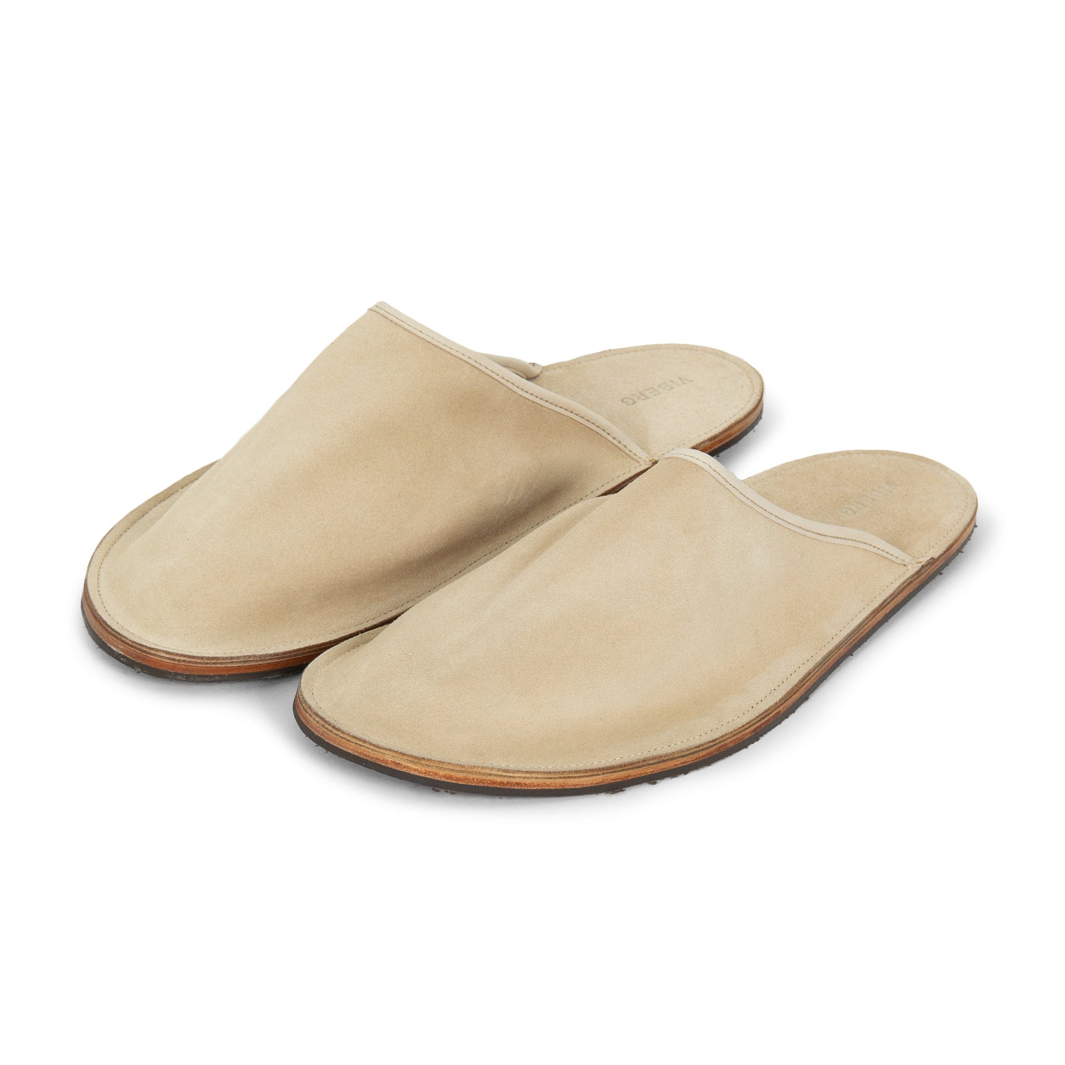 Slide - Parchment Janus Calf Suede - VIBERG