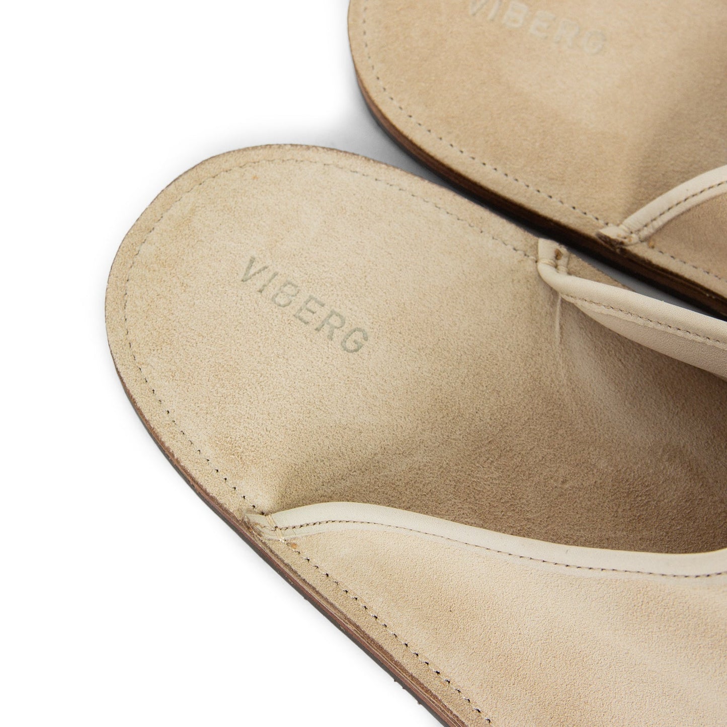 Slide - Parchment Janus Calf Suede - VIBERG