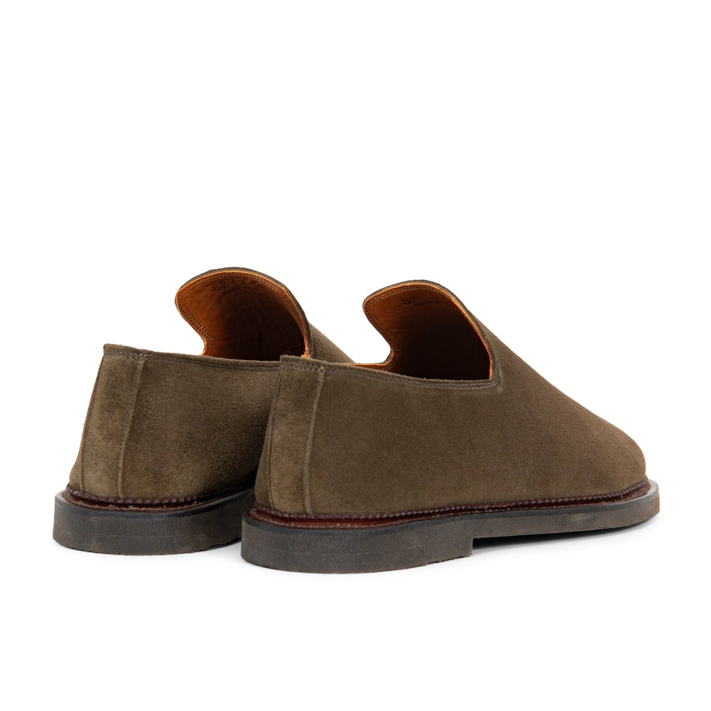 Slipper - Dark Olive Janus Calf Suede - VIBERG