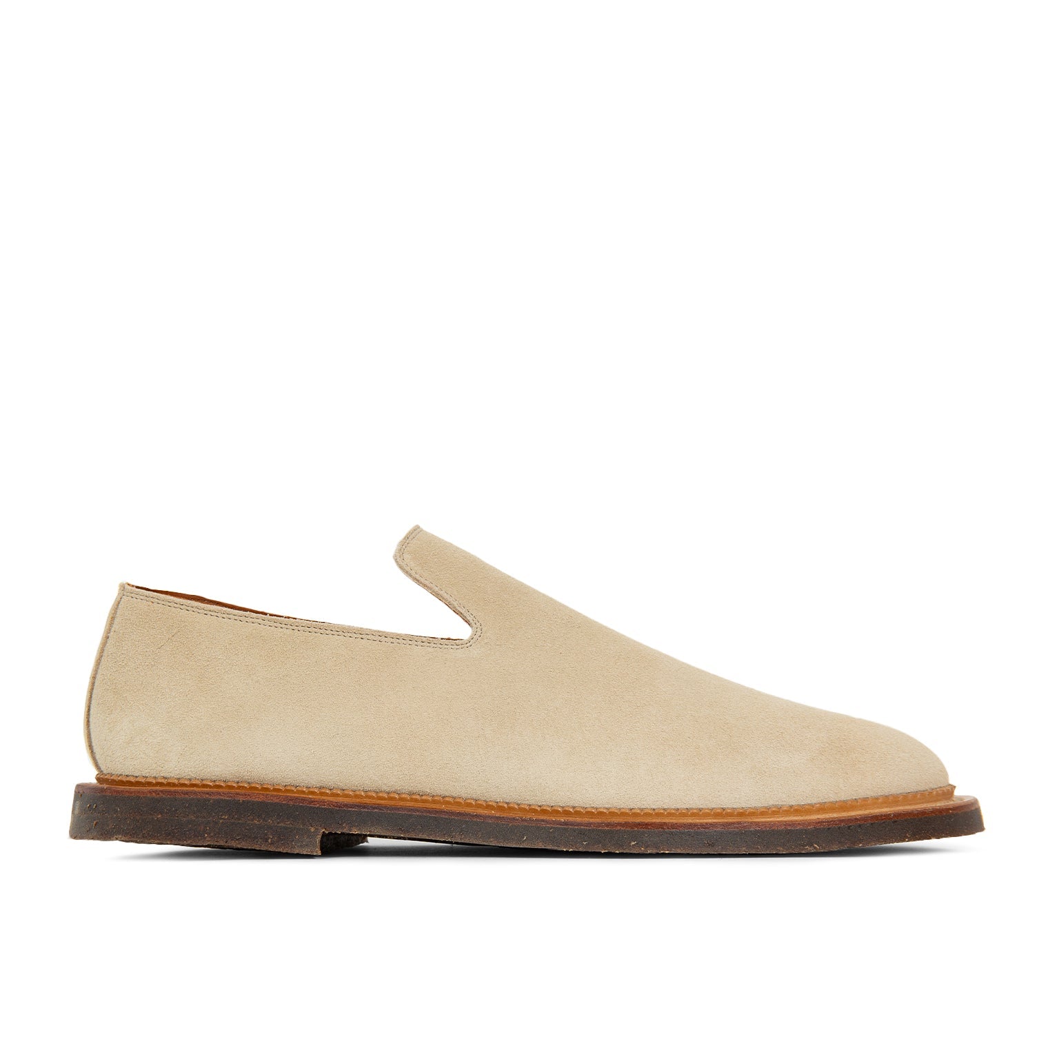 Slipper - Parchment Janus Calf Suede - VIBERG