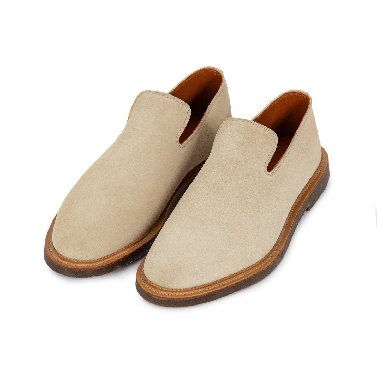 Slipper - Parchment Janus Calf Suede - VIBERG