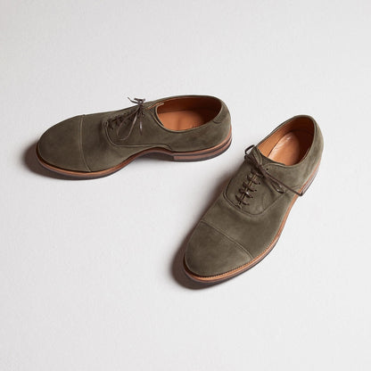 Bastion Oxford - Olive Green Calf Suede